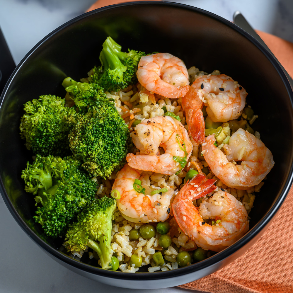 Sesame Rice With Shrimps