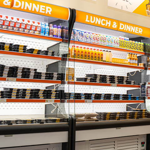 image of a refrigerated shelf showing healthy holic meal near your location