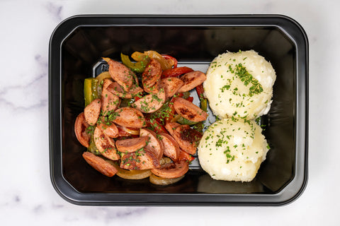 Turkey Sausage With Yucca Mashed