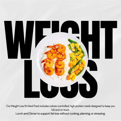HealthyHolic Weight Loss 10-Meal Pack containing a variety of healthy prepared meals