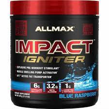 impact igniter pre workout blue raspberry